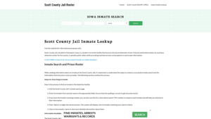 Scott County Jail Roster Lookup, IA, Inmate Search