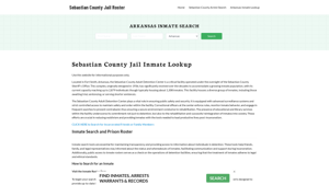 Sebastian County Jail Roster Lookup, AR, Inmate Search