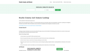 Starke County Jail Roster Lookup, IN, Inmate Search