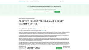 About St. Helena Parish, LA and County Sheriff