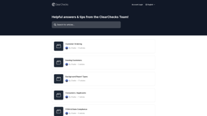 Clear Checks Help Center
