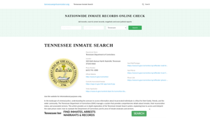 Tennessee Inmate Search - TN DOC Offenders Lookup