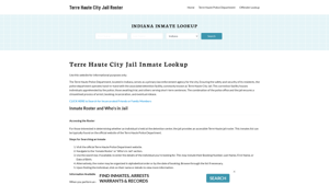 Terre Haute City Jail, IN Inmate Search, Jail Roster, Bookings