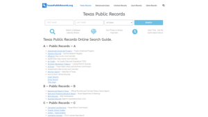 State of Texas Public Records Guide: TexasPublicRecords.org