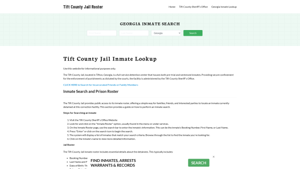 Tift County Jail Roster Lookup, GA, Inmate Search