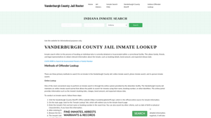 Vanderburgh County Jail Roster Lookup, IN, Inmate Search