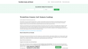 Vermilion County Jail Roster Lookup, IL, Inmate Search