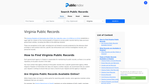 Virginia Public Records Online - ThePublicIndex