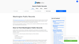 Washington Public Records Online - ThePublicIndex