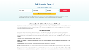 Jail Inmate Search