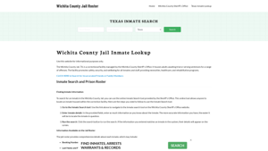 Wichita County Jail Roster Lookup, TX, Inmate Search