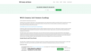 Will County Jail Roster Lookup, IL, Inmate Search