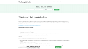 Wise County Jail Roster Lookup, TX, Inmate Search