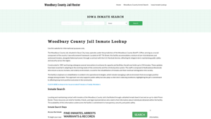 Woodbury County Jail Roster Lookup, IA, Inmate Search