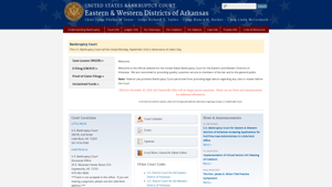 Eastern & Western Districts of Arkansas | United States Bankruptcy Court