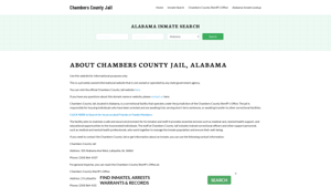 Chambers County Jail Roster Lookup, AL, Inmate Search