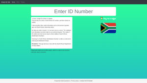 SA ID Number Validator - Check South African ID