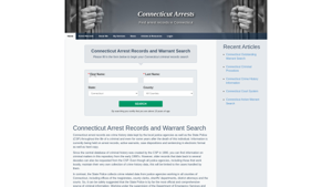 Connecticut Arrest Records and Warrant Search