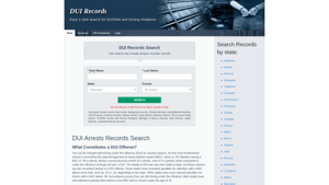 DUI Records | Easy 1-click search for DUI/DWI and Driving Violations