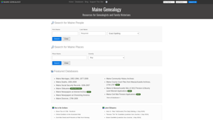 Maine Genealogy - Family History Records - Family Tree Resources