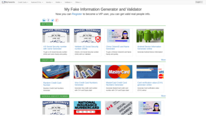 My Fake Information Generator and Validator