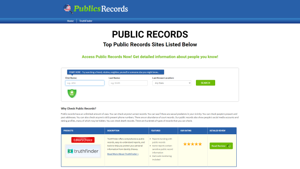 Top Public Records Sites for searching - Public Records Reviews