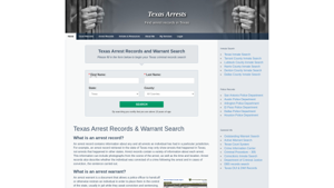 Texas Arrest Records and Warrant Search