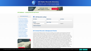 UK Database - Lookup Records By Person - UK Public Records Directory : UK Public Records Directory