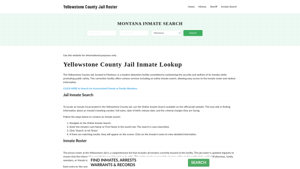 Yellowstone County Jail Roster Lookup, MT, Inmate Search