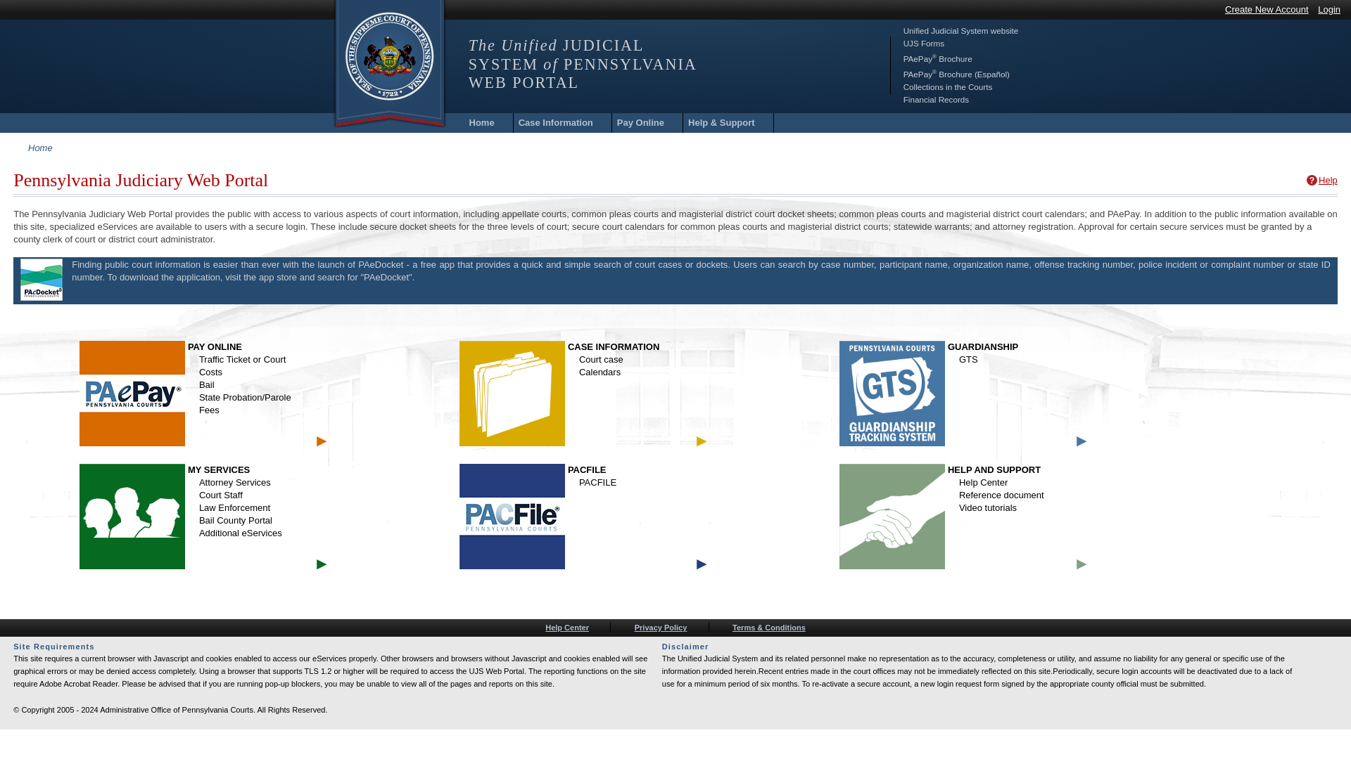 Pennsylvania Judiciary Web Portal