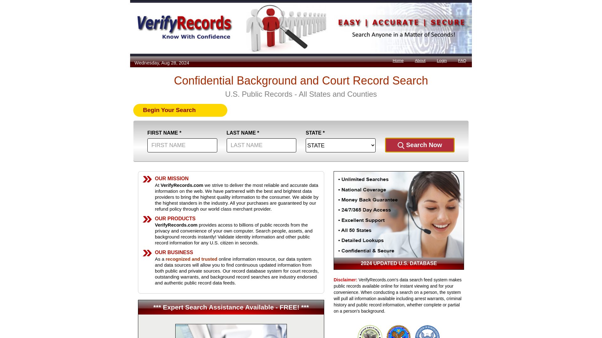 Background Records | VerifyRecords.com