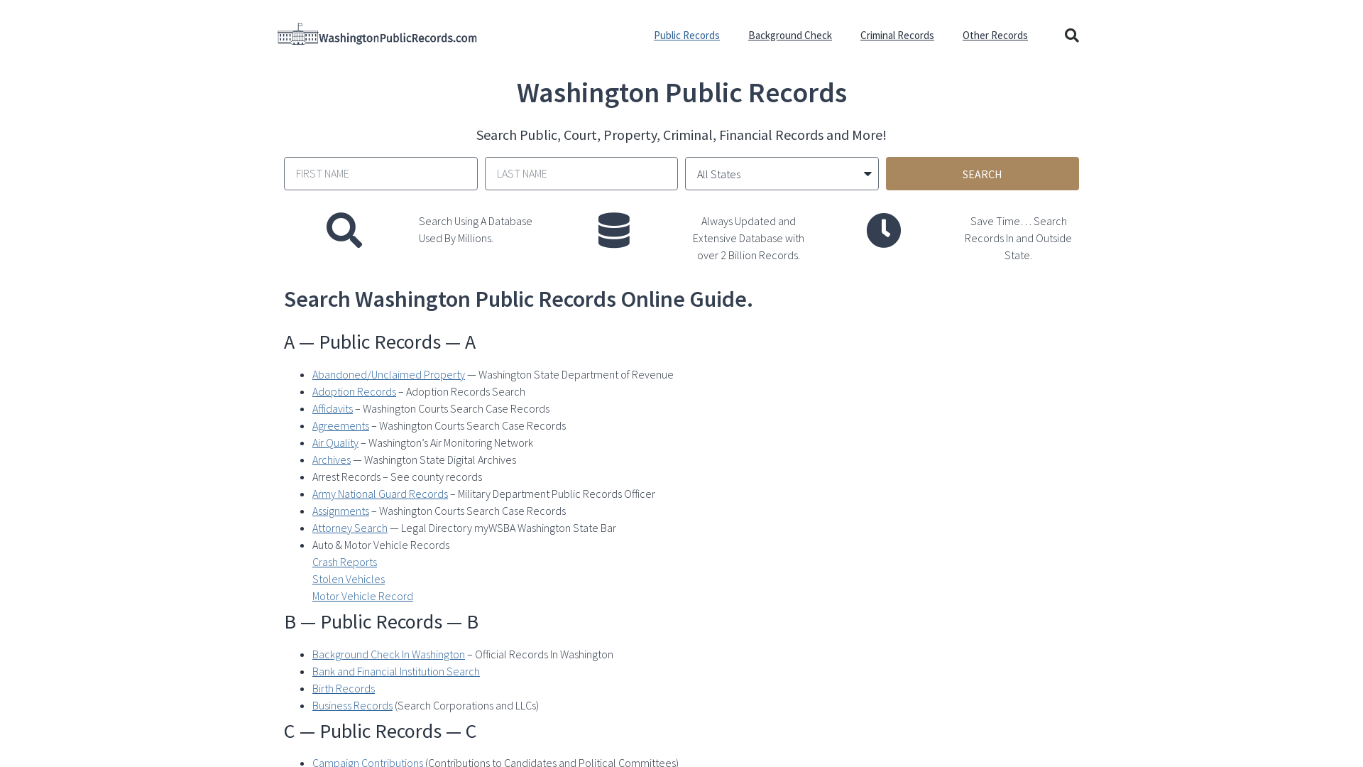 State of Washington Public Records Guide: WashingtonPublicRecords.com