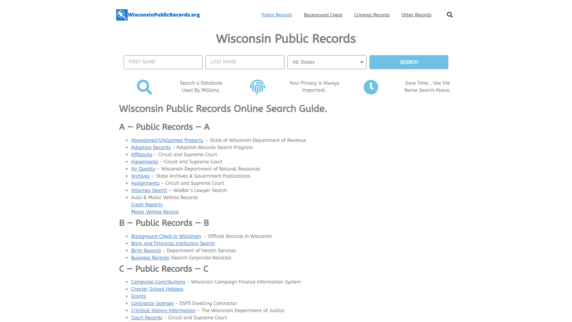 State of Wisconsin Public Records Guide: WisconsinPublicRecords.org