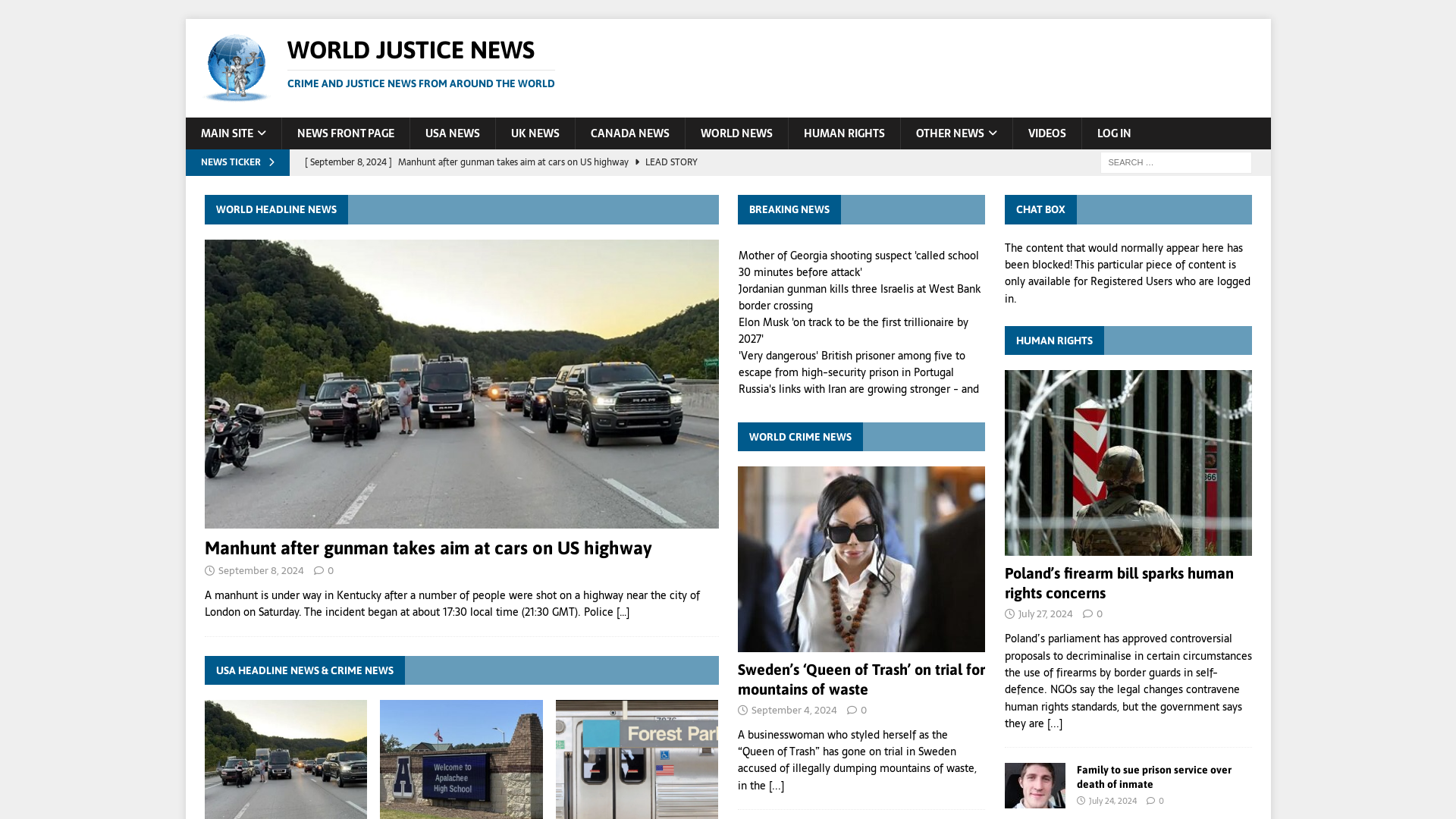 World Justice News – Crime and Justice News from around the world