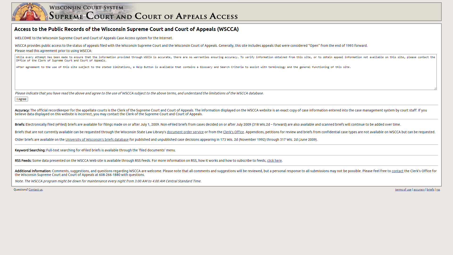 Wisconsin Supreme Court and Court of Appeals Case Access