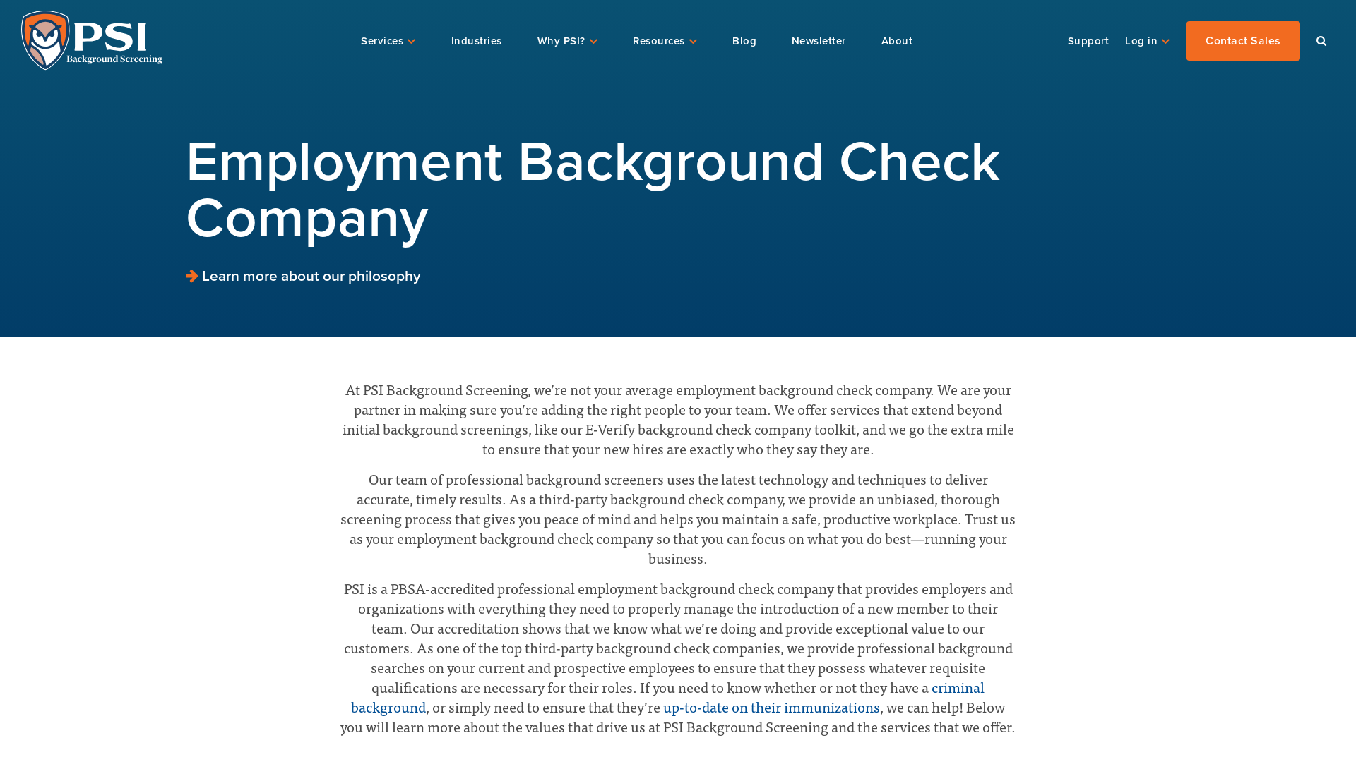 Employment Background Check Company | PSI