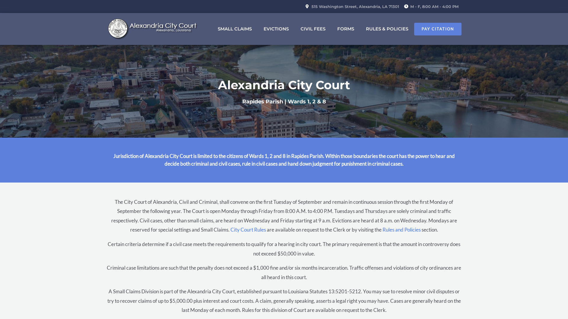 Home - Alexandria City Court - Alexandria, Louisiana