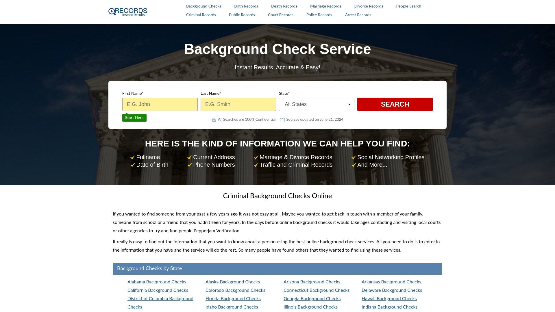 Criminal Background Checks Online - BackgroundCheckLookUp.com