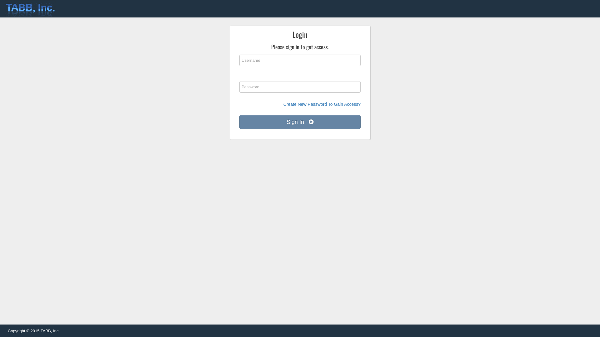 TABB User Login