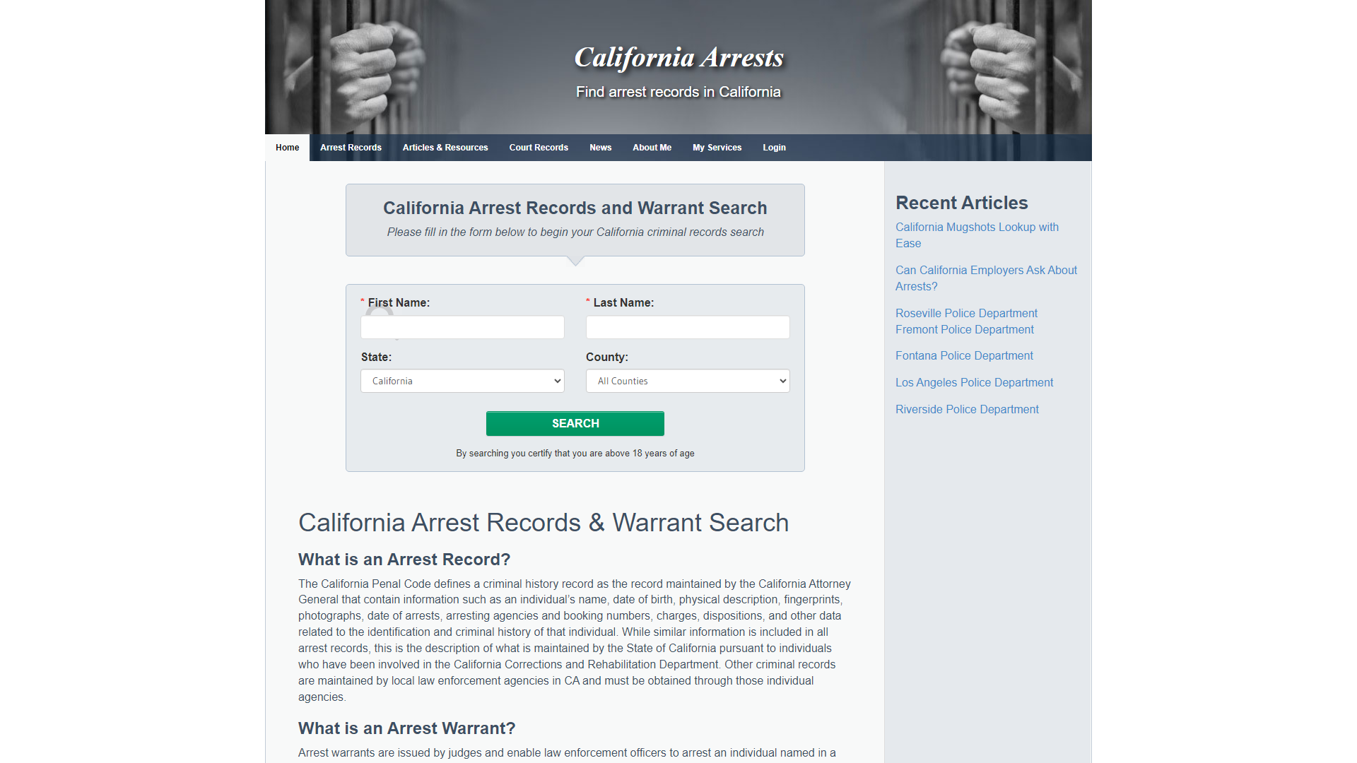 California Arrests