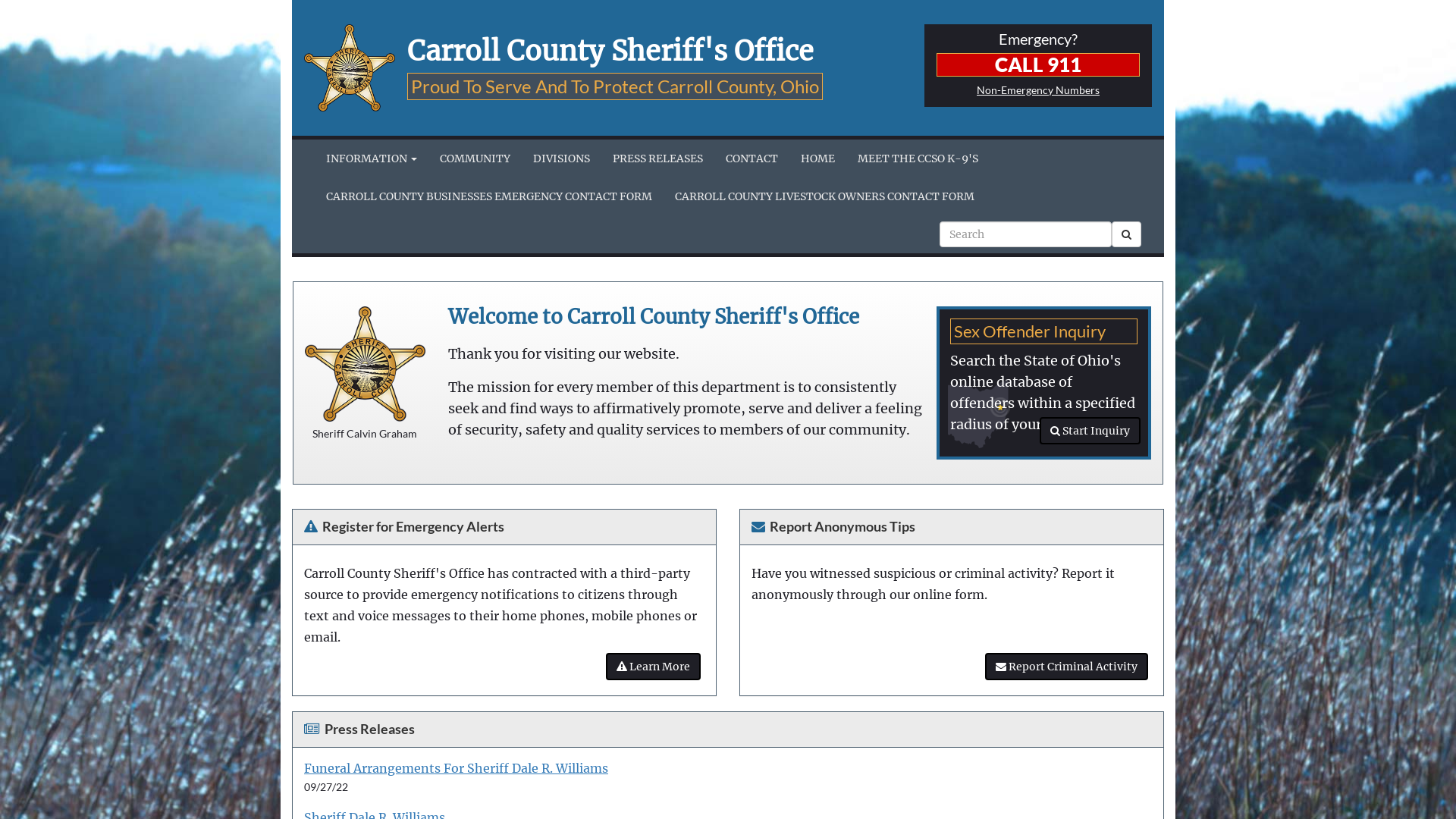 Carroll County Ohio Sheriff