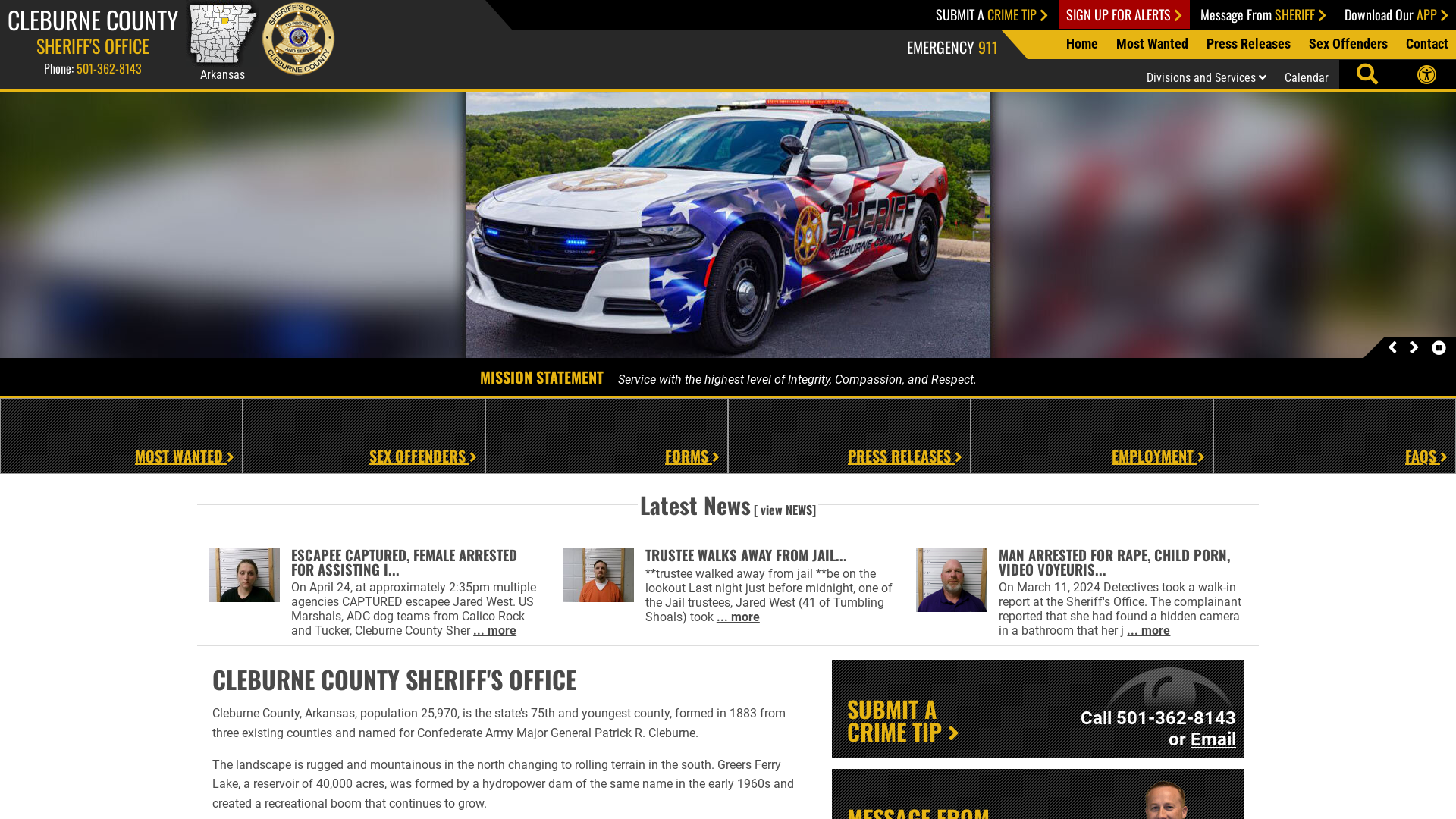 Cleburne County Sheriff AR