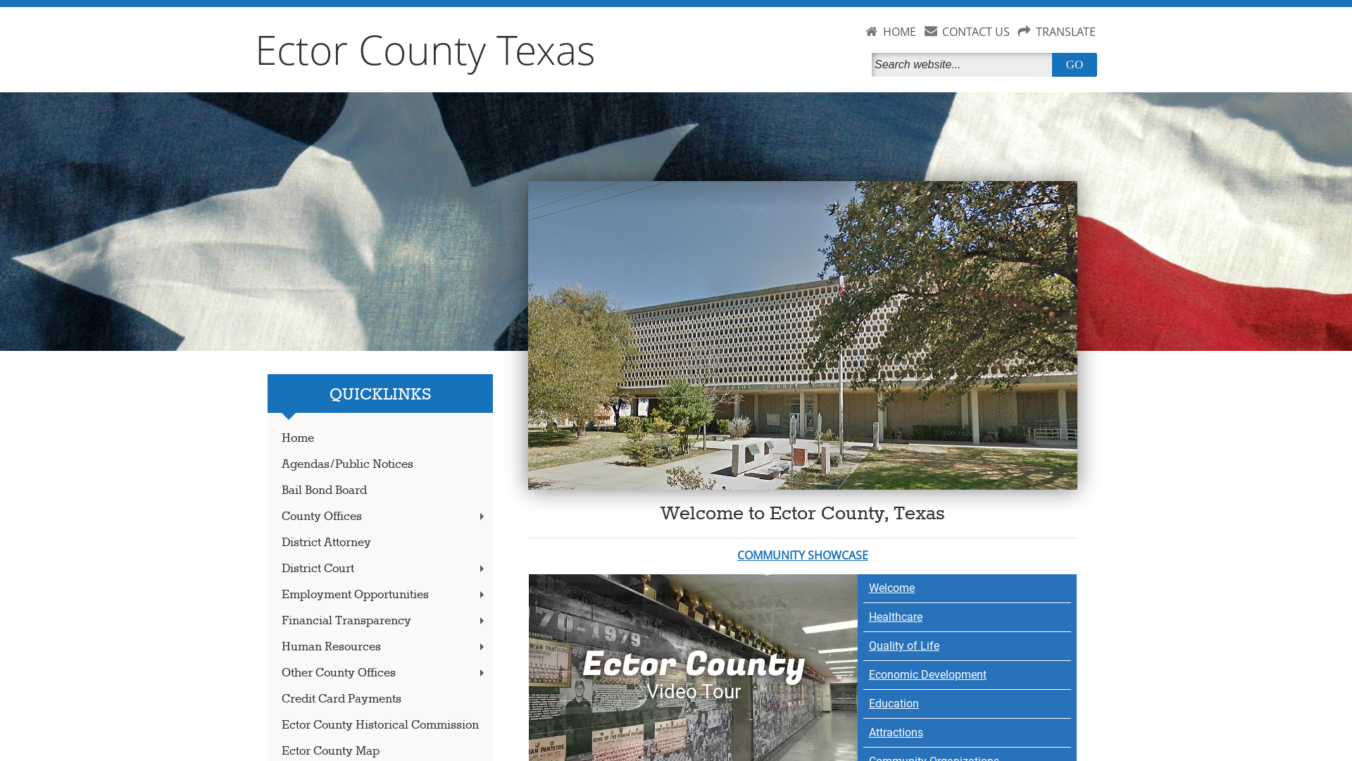 Welcome to Ector County Homepage!