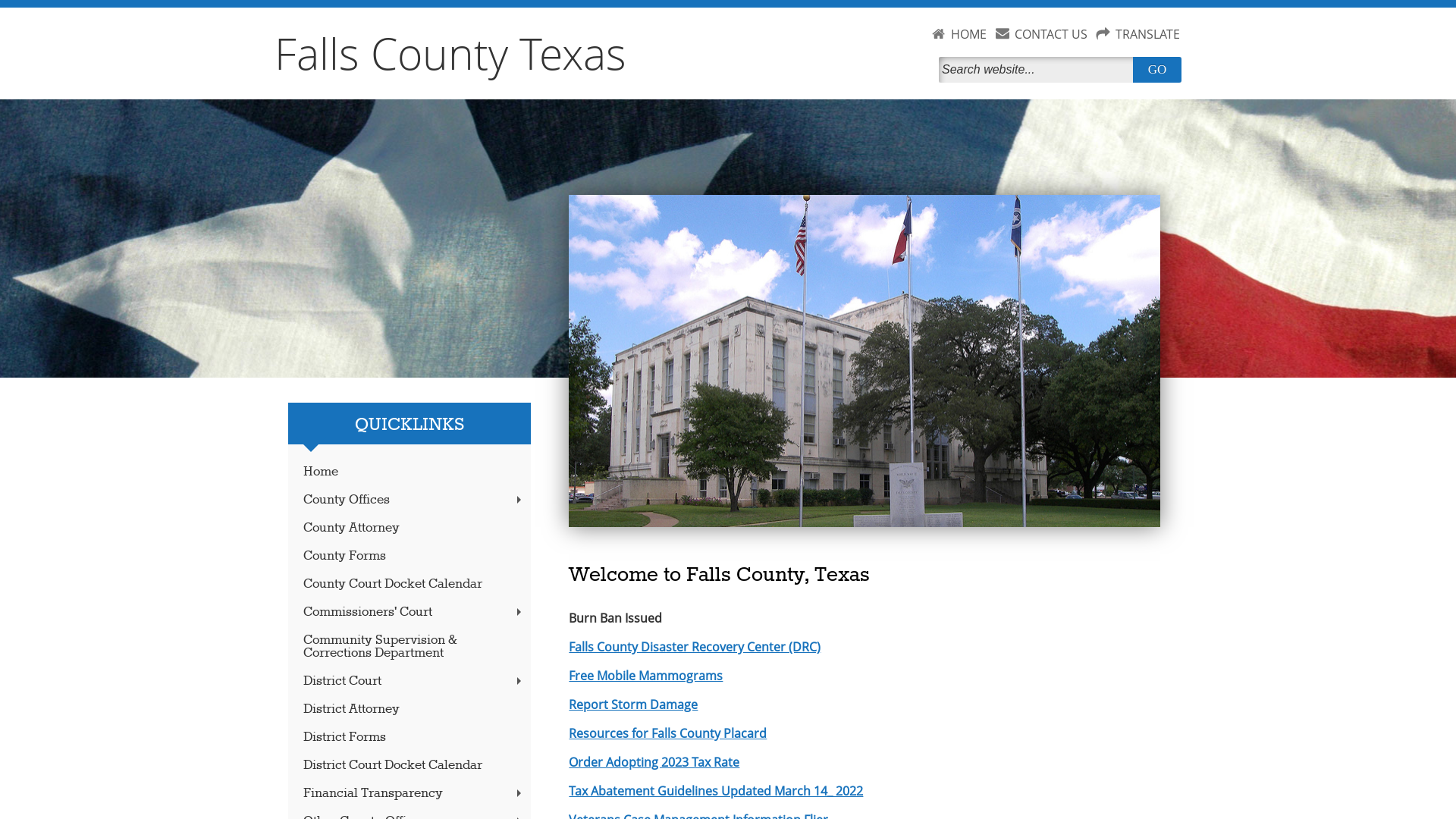 Home Page - Falls County