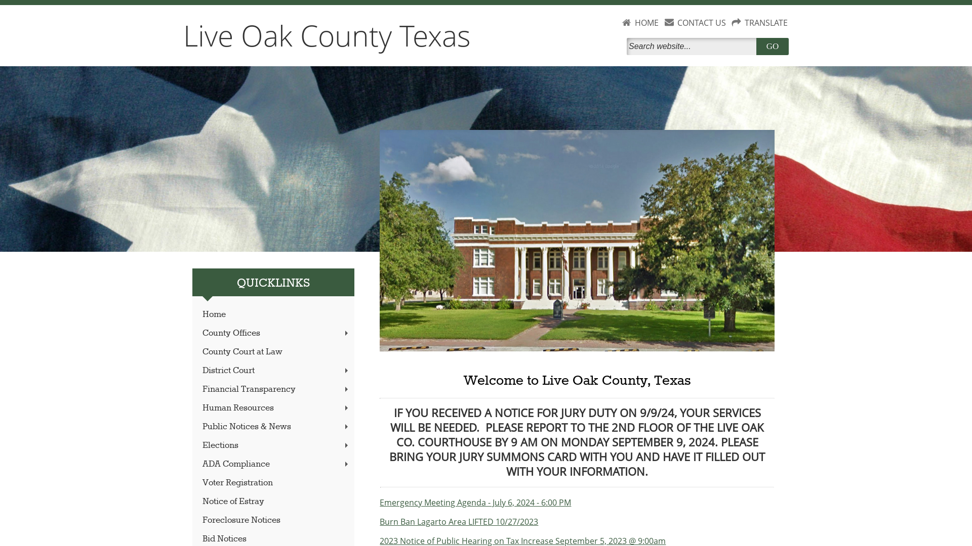 Home Page - Live Oak County