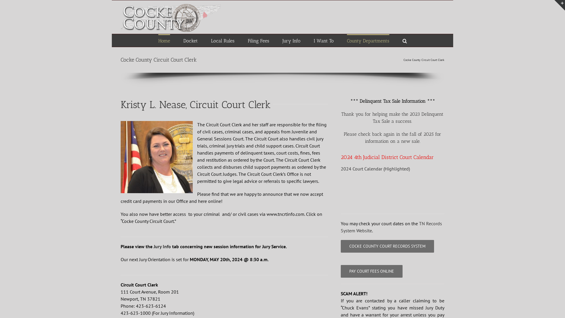 Cocke County Circuit Court Clerk