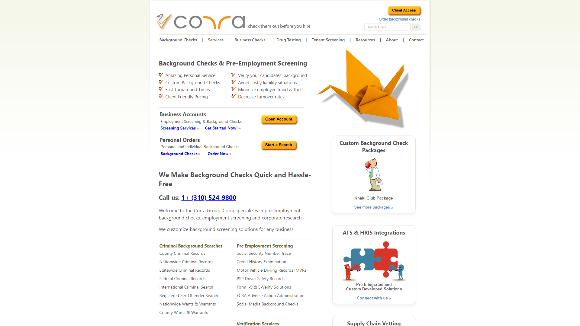 Employment Background Checks | Pre Employment Screening | CorraGroup.com: