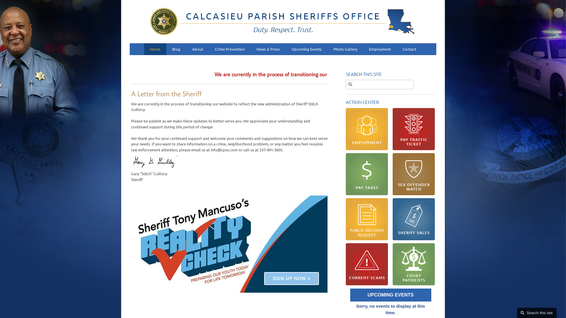 Welcome - Calcasieu Parish Sheriff