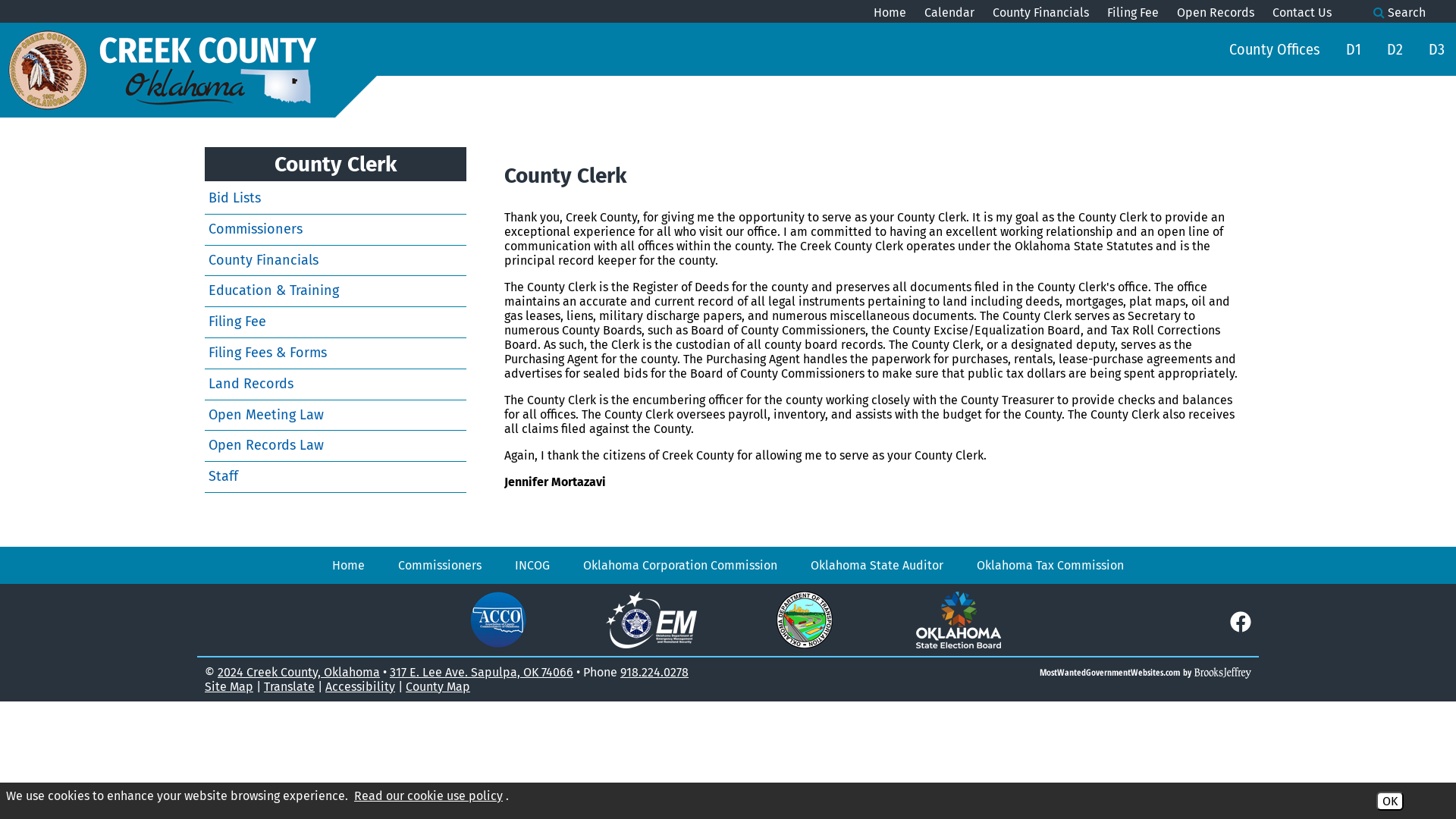 County Clerk - Creek County Oklahoma