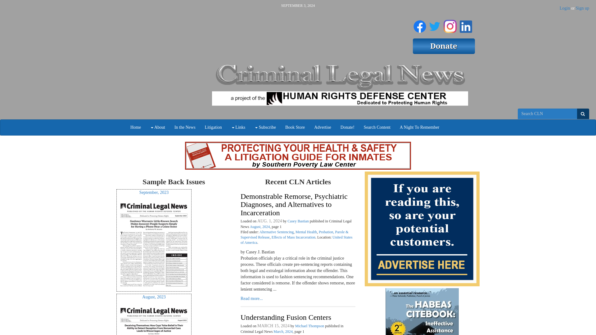 Criminal Legal News - Dedicated to Protecting Human Rights